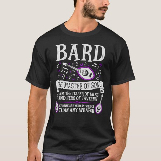 BARD, DE MASTER VAN SONG - Dungeons & Dragons T-shirt (Voorkant)