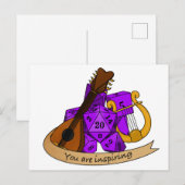 Bard Dice Design Aankondigingskaart (Voorkant / Achterkant)