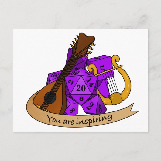 Bard Dice Design Aankondigingskaart (Voorkant)
