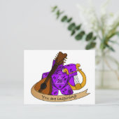 Bard Dice Design Aankondigingskaart (Staand voorkant)