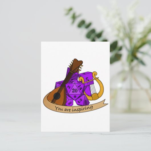 Bard Dice Design Briefkaart (Staand voorkant)