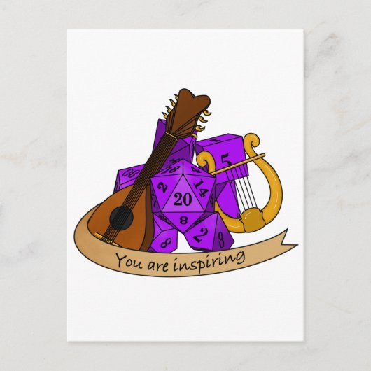 Bard Dice Design Briefkaart (Voorkant)