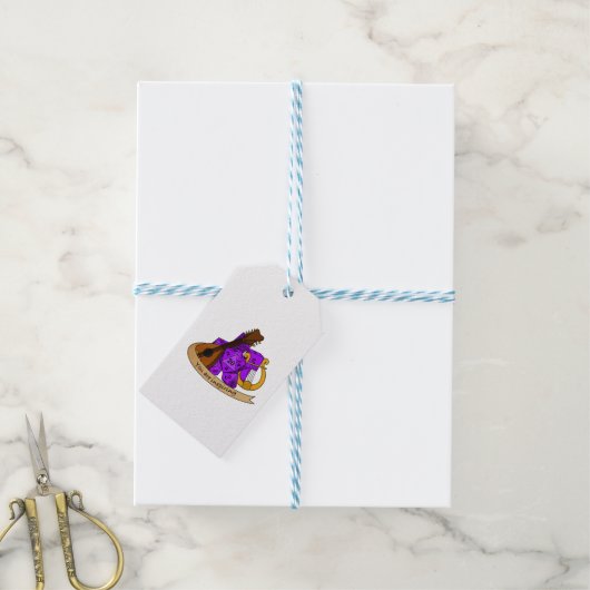 Bard Dice Design Cadeaulabel (Met Touw)
