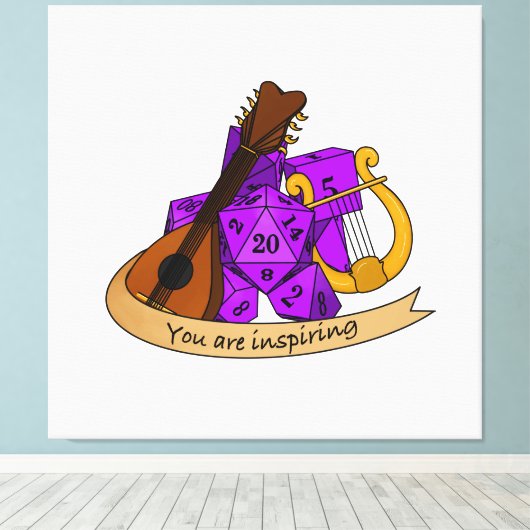 Bard Dice Design Canvas Afdruk (Insitu (Houten vloer))