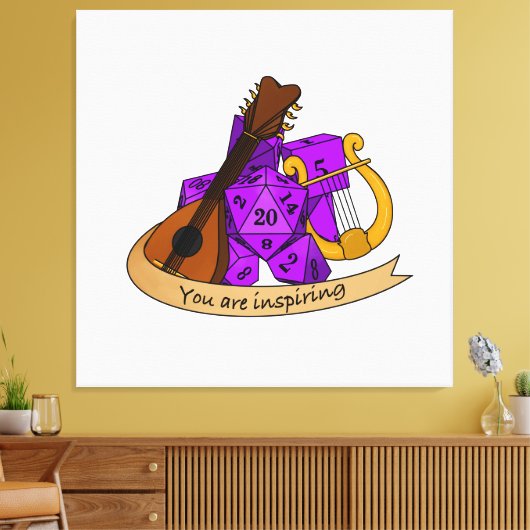 Bard Dice Design Canvas Afdruk (Insitu (Woonkamer))