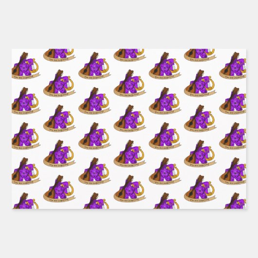 Bard Dice Design Inpakpapier Vel (Voorkant 2)