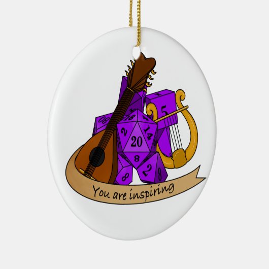 Bard Dice Design Keramisch Ornament (Rechts)