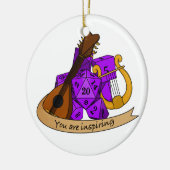 Bard Dice Design Keramisch Ornament (Links)