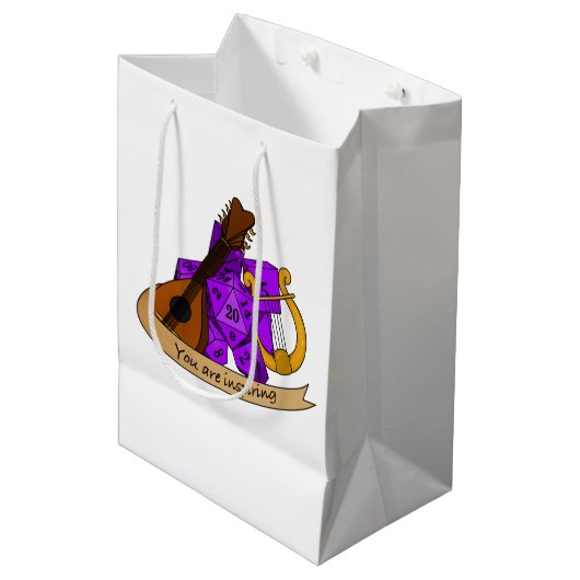 Bard Dice Design Medium Cadeauzakje (Voorkant Gekanteld)