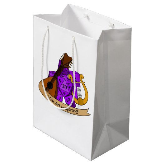 Bard Dice Design Medium Cadeauzakje (Achterkant Gekanteld)