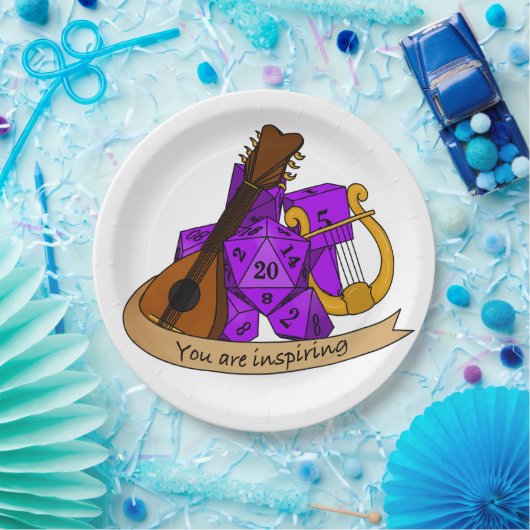 Bard Dice Design Papieren Bordje (Feest)