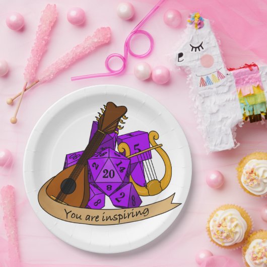 Bard Dice Design Papieren Bordje (Feest)