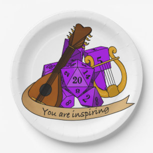 Bard Dice Design Papieren Bordje