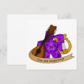 Bard Dice Design Save The Date (Voorkant / Achterkant)