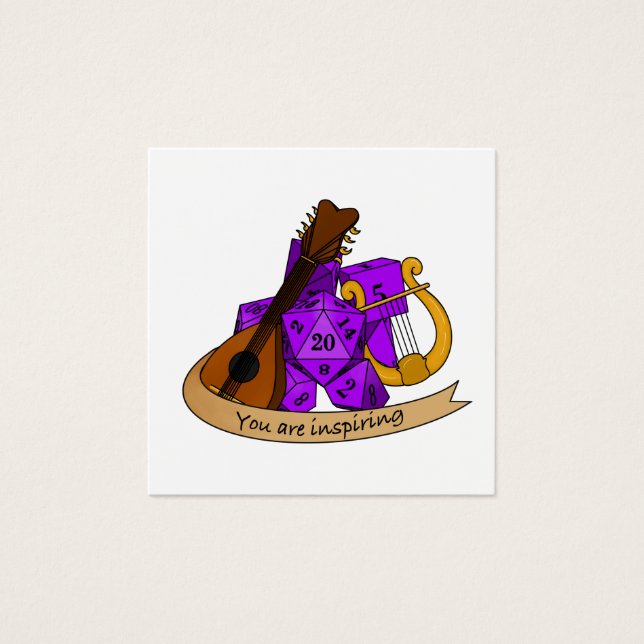 Bard Dice Design Vierkante Visitekaartjes (Voorkant)