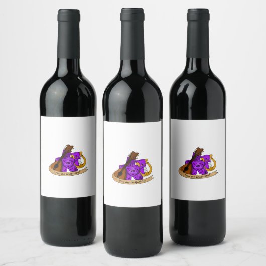Bard Dice Design Wijn Etiket (Flessen)