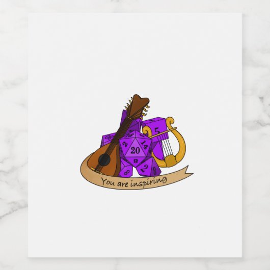 Bard Dice Design Wijn Etiket (Enkel label)