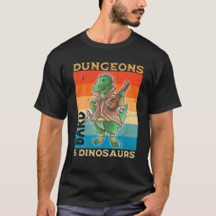 Bard Dungeons en Dinosaurs Dinosaur Nerd RPG Game T-shirt