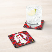 Bard Rabbie Burns van Tartan Scotland Bier Onderzetter (Rechterzijde)