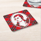 Bard Robbie Burns van Tartan Scotland Kartonnen Onderzetters (Schuin)