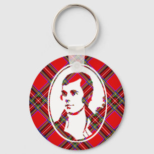 Bard Robbie Burns van Tartan Scotland Sleutelhanger