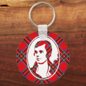Bard Robbie Burns van Tartan Scotland Sleutelhanger (Voorkant)