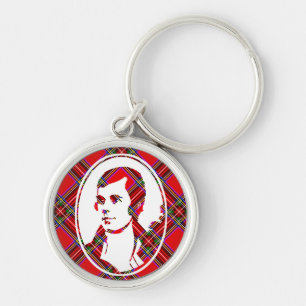 Bard Robbie Burns van Tartan Scotland Sleutelhanger