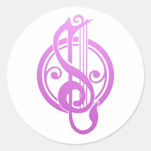 Bard Song Weaver DnD Ronde Sticker (Voorkant)