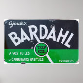 Bardahl Oil,  enamelteken. Poster (Voorkant)