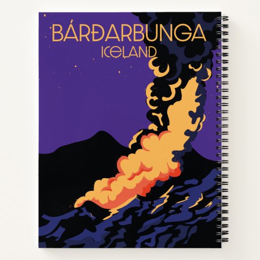 Bárðarbunga, ijslandse reisposter. notitieboek (Achterkant)