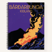 Bárðarbunga, ijslandse reisposter. notitieboek (Voorkant)