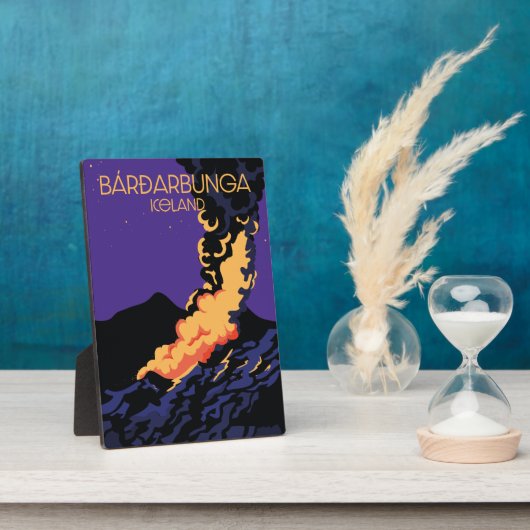 Bárðarbunga, reisposter van IJsland. Fotoplaat (Zijkant)