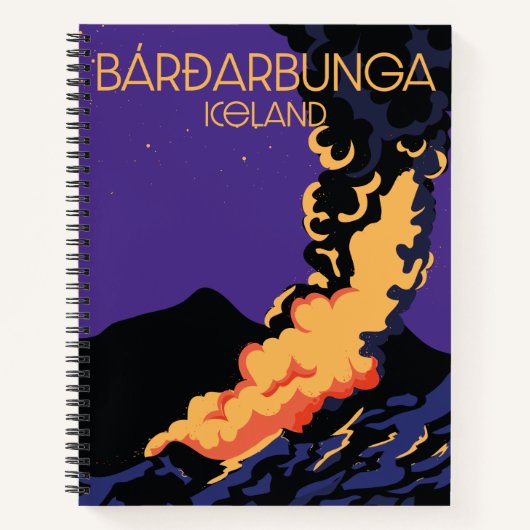 Bárðarbunga, reisposter van IJsland. Notitieboek (Voorkant)