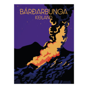 Bárðarbunga, reisposter van IJsland. Perfect Poster