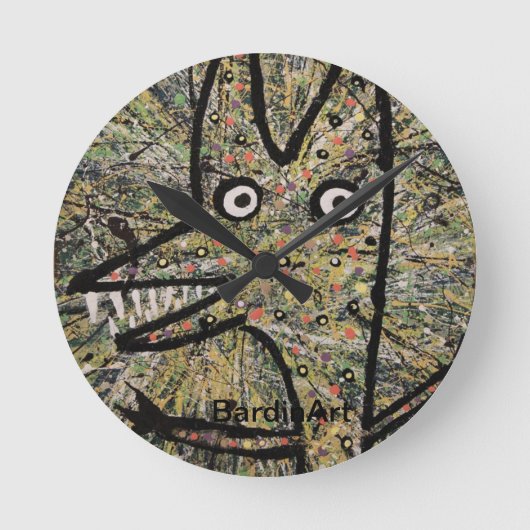 BardinArt Clock "Not Headlights" Ronde Klok (Voorkant)