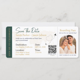 Barding Pass Destination Wedding QR code Kaart