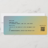 Barding Pass Destination Wedding QR code Kaart (Achterkant)