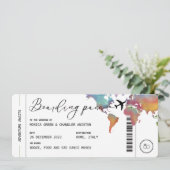 Barding Pass Destination Wedding QR code Kaart (Staand voorkant)