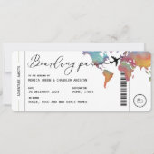 Barding Pass Destination Wedding QR code Kaart (Voorkant)