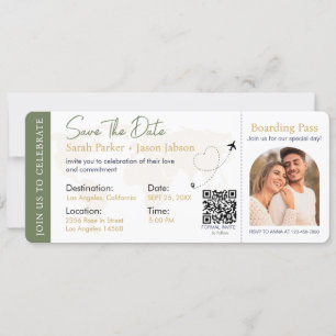 Barding Pass Destination Wedding QR code Kaart