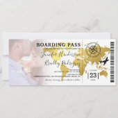 Barding Pass Destination Wereldkaart Wedding Kaart (Voorkant)