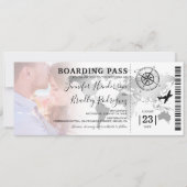 Barding Pass Destination Wereldkaart Wedding Kaart (Voorkant)
