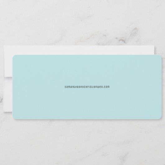 Barding Pass Palm Tropical Destination Wedding Kaart (Achterkant)