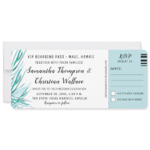 Barding Pass Palm Tropical Destination Wedding