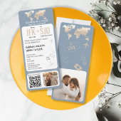Barding Pass Plane Ticket Destination Wedding Kaart