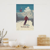 Bardonecchia Italië Skigebied Reisposter Poster (Keuken)