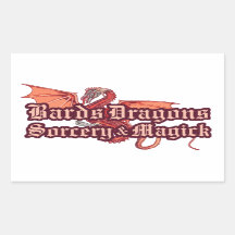 Bards, Draken, Sorcery en Magick Stickers