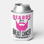 Bards for Breast Cancer Awareness Roze Baard Blikjeskoeler (Blikje Voorkant)