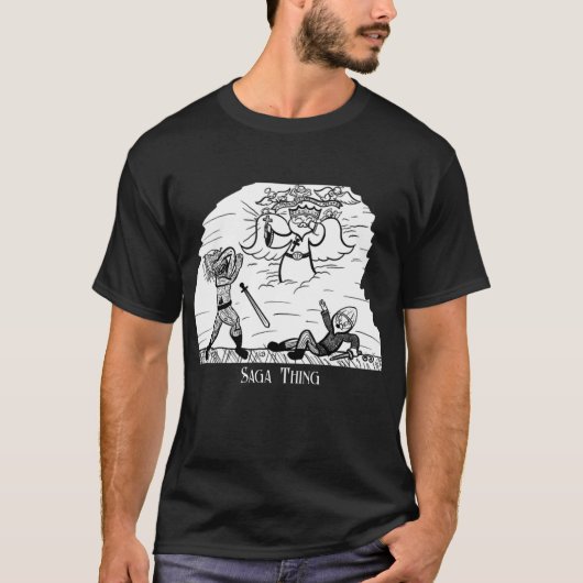 Bard's Saga (Koning Olaf redt Gest uit Raknar) T-shirt (Voorkant)