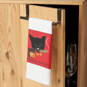 Bardstown, KY Bourbon Cat met Sigar - Handdoek